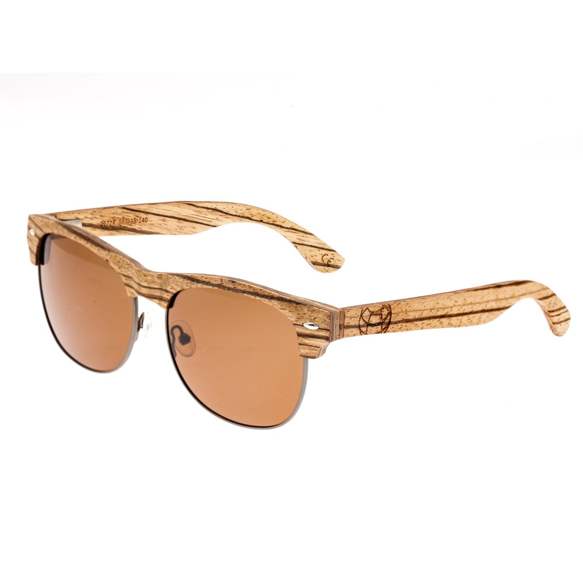 Earth Wood Moonstone Polarized Sunglasses - Zebra/Brown - ESG017ZR