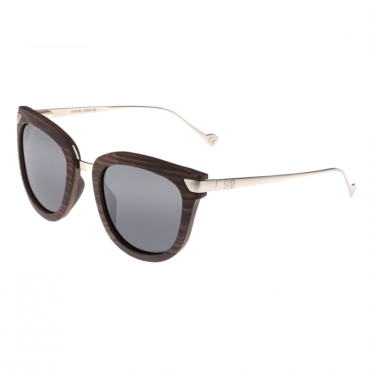 Earth Wood Nissi Polarized Sunglasses - Brown Zebra/Black - ESG033BZ
