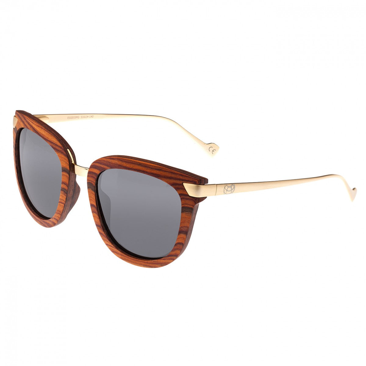 Earth Wood Nissi Polarized Sunglasses - Mahogany/Black - ESG033MG