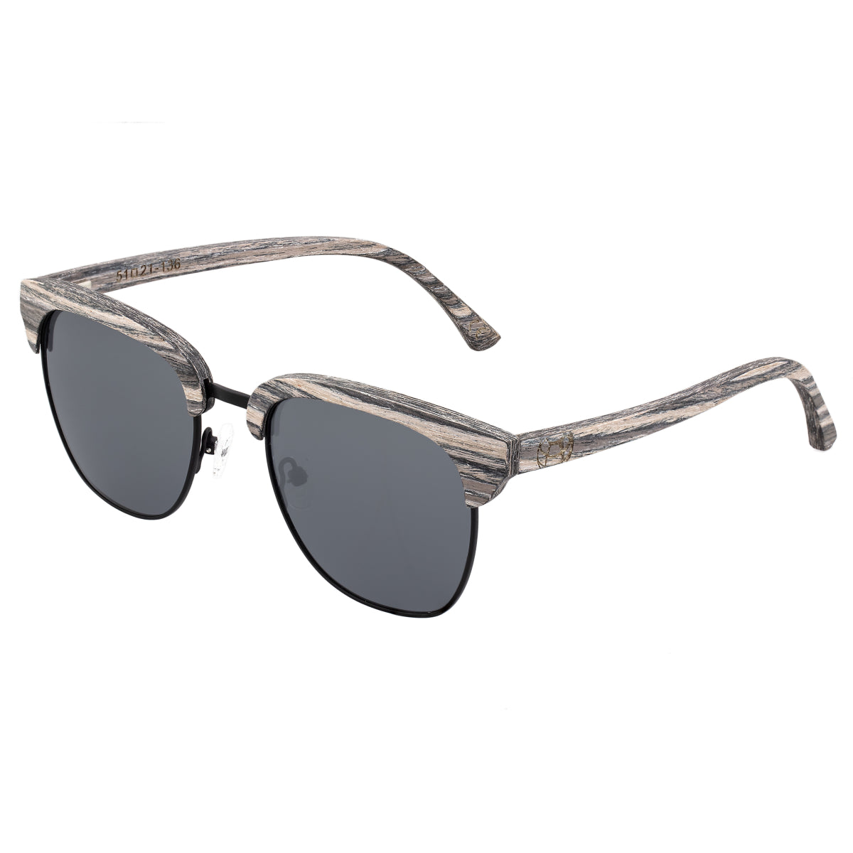 Earth Wood Sassel Polarized Sunglasses - Grey Vine/Black - ESG045GB
