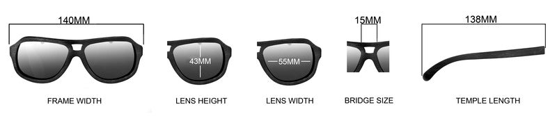 Earth Wood Cannon Polarized Sunglasses - Red Rosewood/Silver - ESG065R