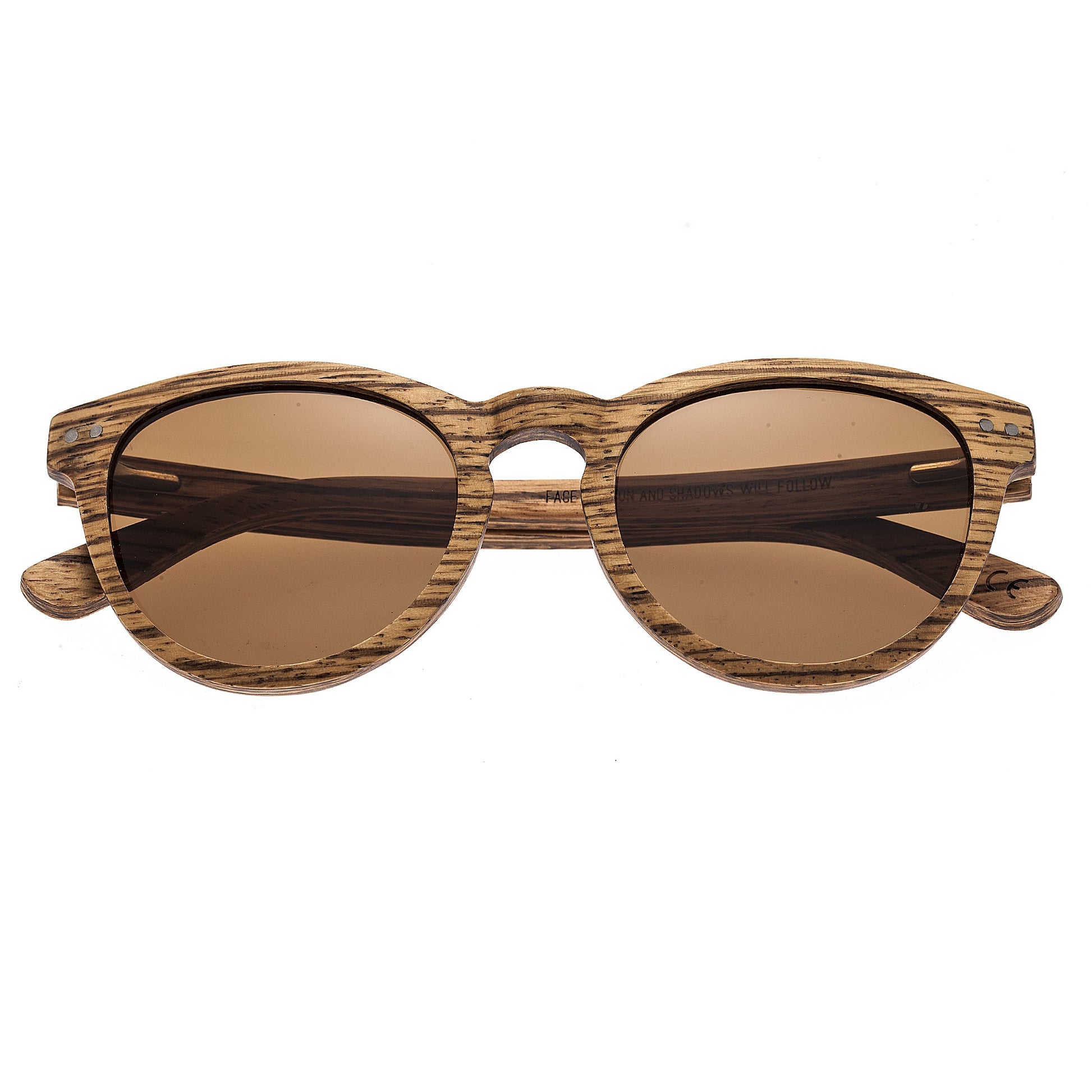 Earth Wood Copacabana Polarized Sunglasses - Zebrawood/Brown - ESG020Z