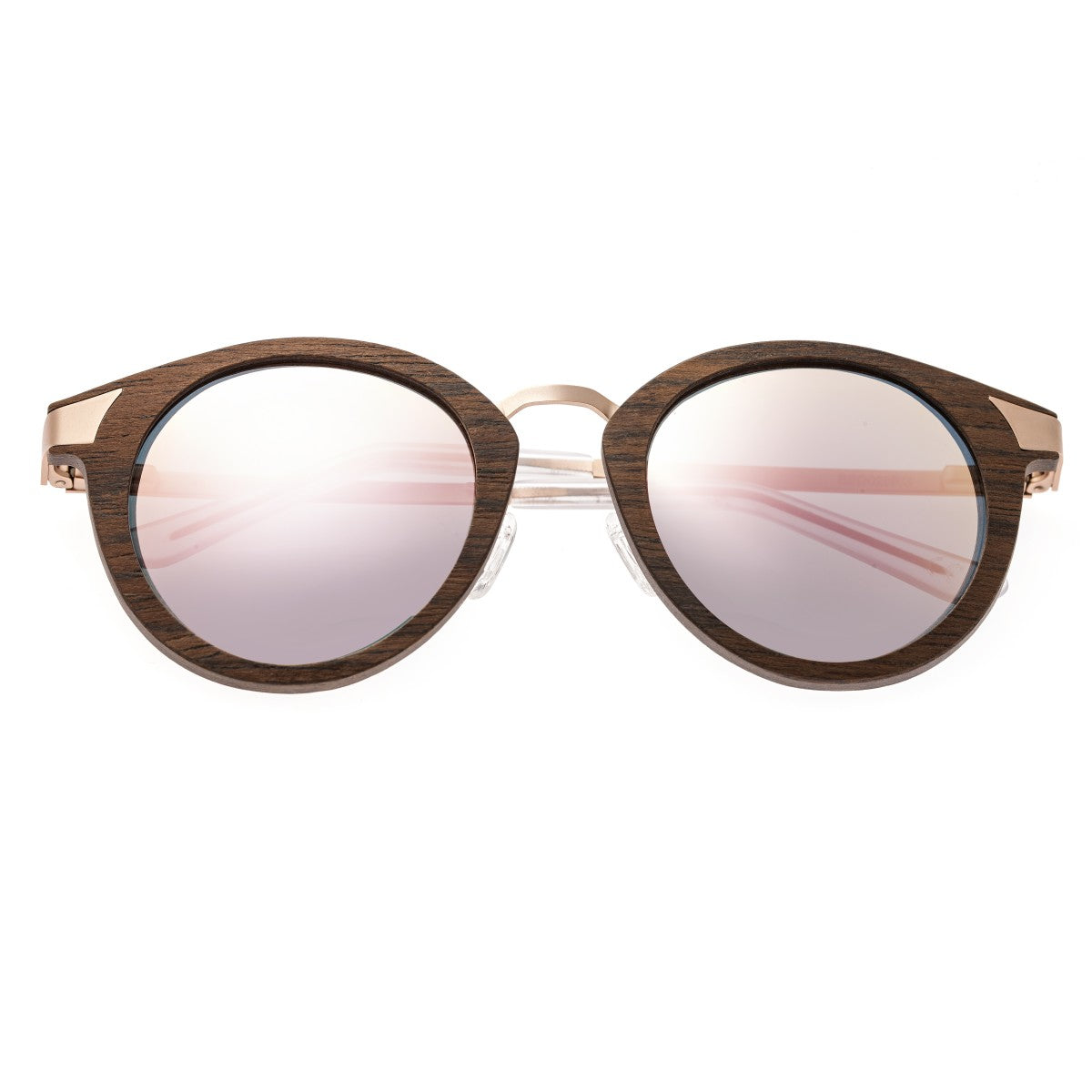 Earth Wood Zale Polarized Sunglasses - Walnut Zebrawood/Rose Gold - ESG026RG