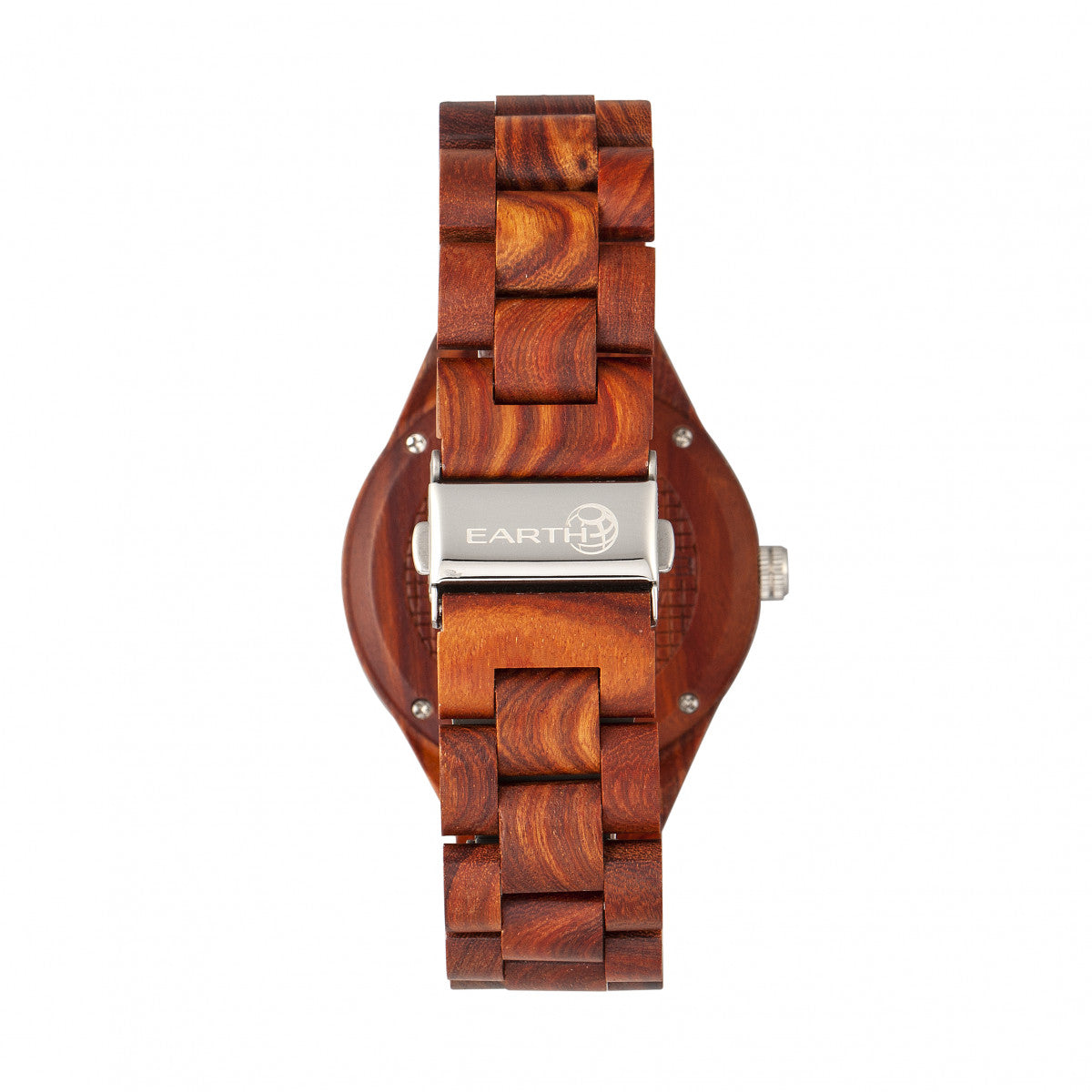 Earth Wood Sapwood Bracelet Watch w/Date - Red - ETHEW1603