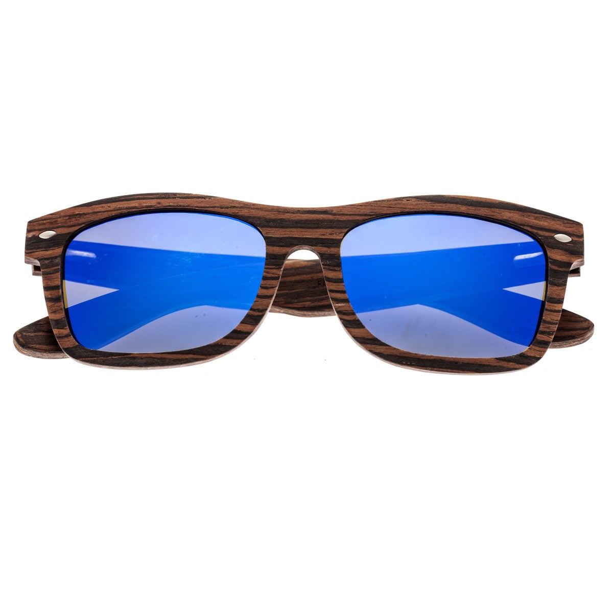 Earth Wood Maya Polarized Sunglasses - Ebony/Blue - ESG005E
