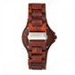 Earth Wood Gila Bracelet Watch w/Magnified Date - Red - ETHEW3303