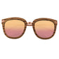 Earth Wood Nissi Polarized Sunglasses - Zebrawood/Rose Gold - ESG033ZW