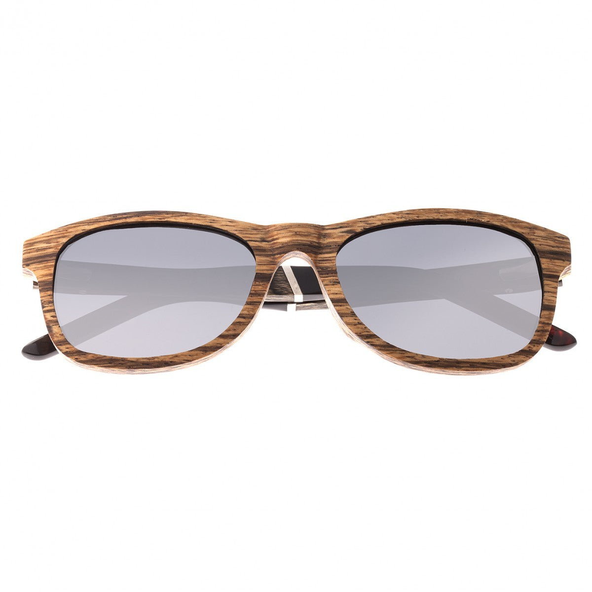 Earth Wood El Nido Polarized Sunglasses - Zebrawood/Silver - ESG070Z
