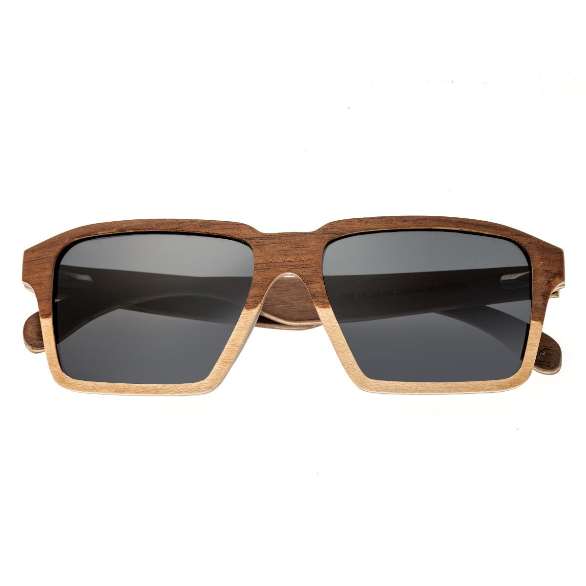Earth Wood Piha Polarized Sunglasses - Walnut-Bamboo/Black - ESG006WZ