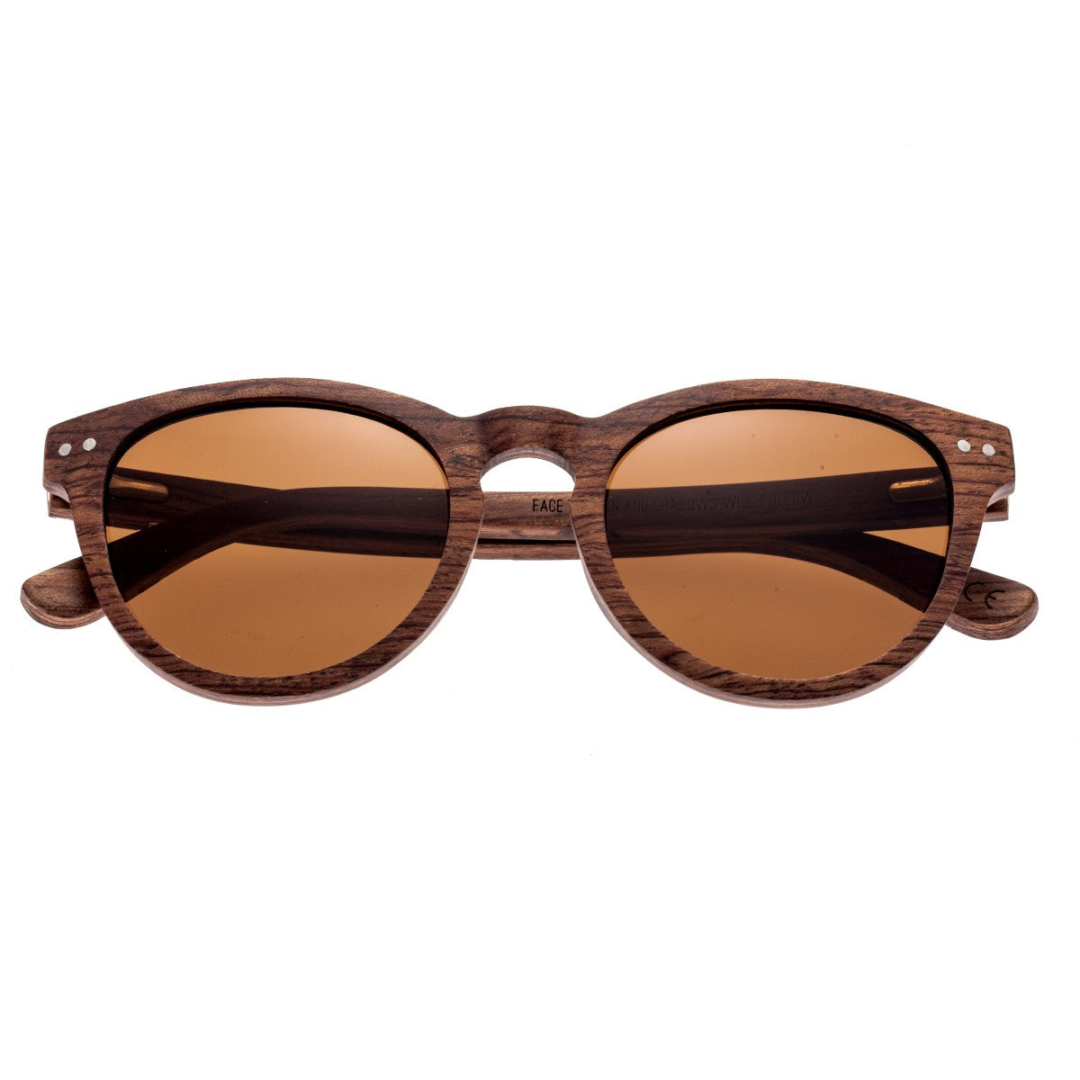 Earth Wood Copacabana Polarized Sunglasses - Red Rosewood/Brown - ESG020R