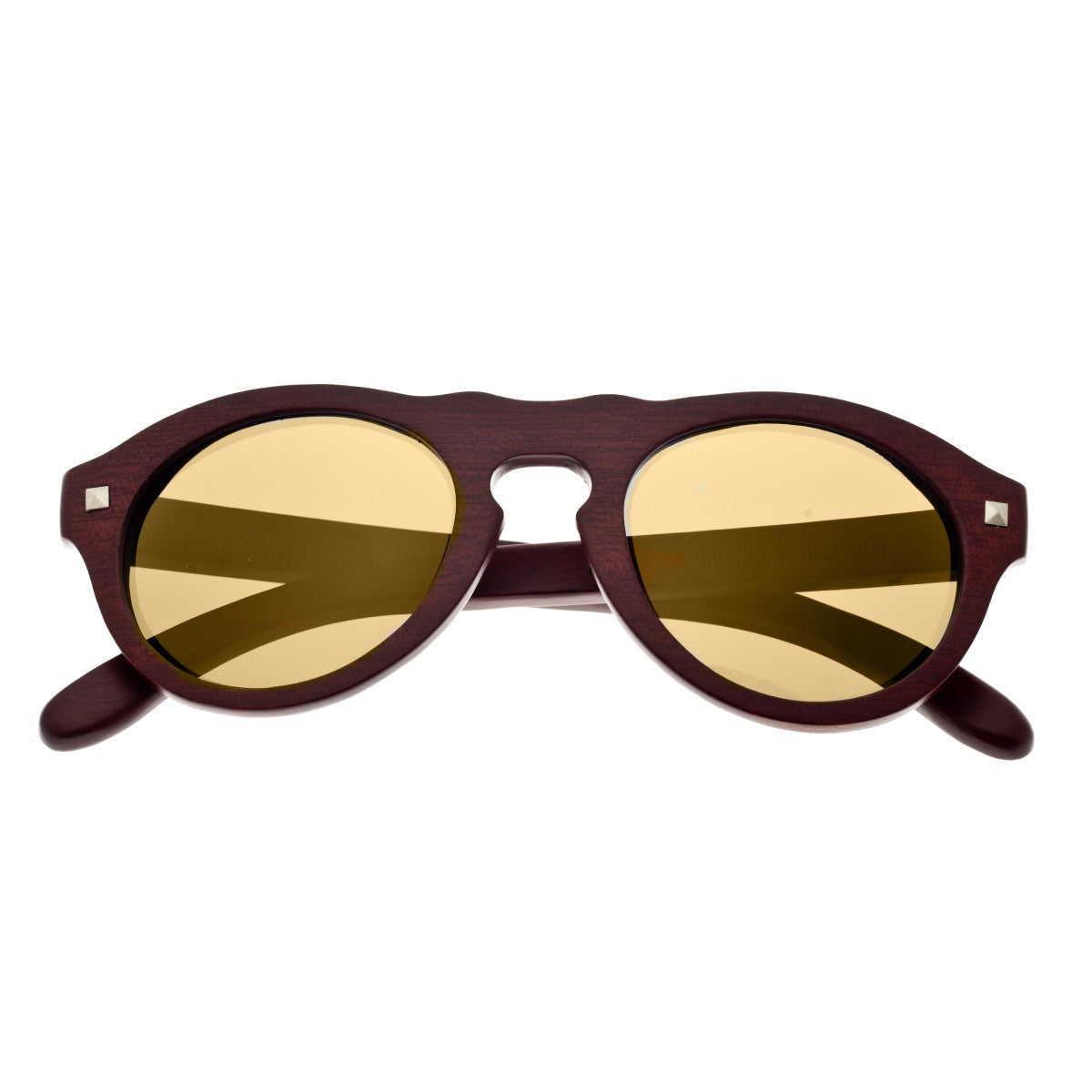 Earth Wood Sunset Polarized Sunglasses - Red Rosewood/Gold - ESG077R