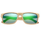 Earth Wood Whitehaven Polarized Sunglasses - Bamboo/Green-Blue - ESG080B