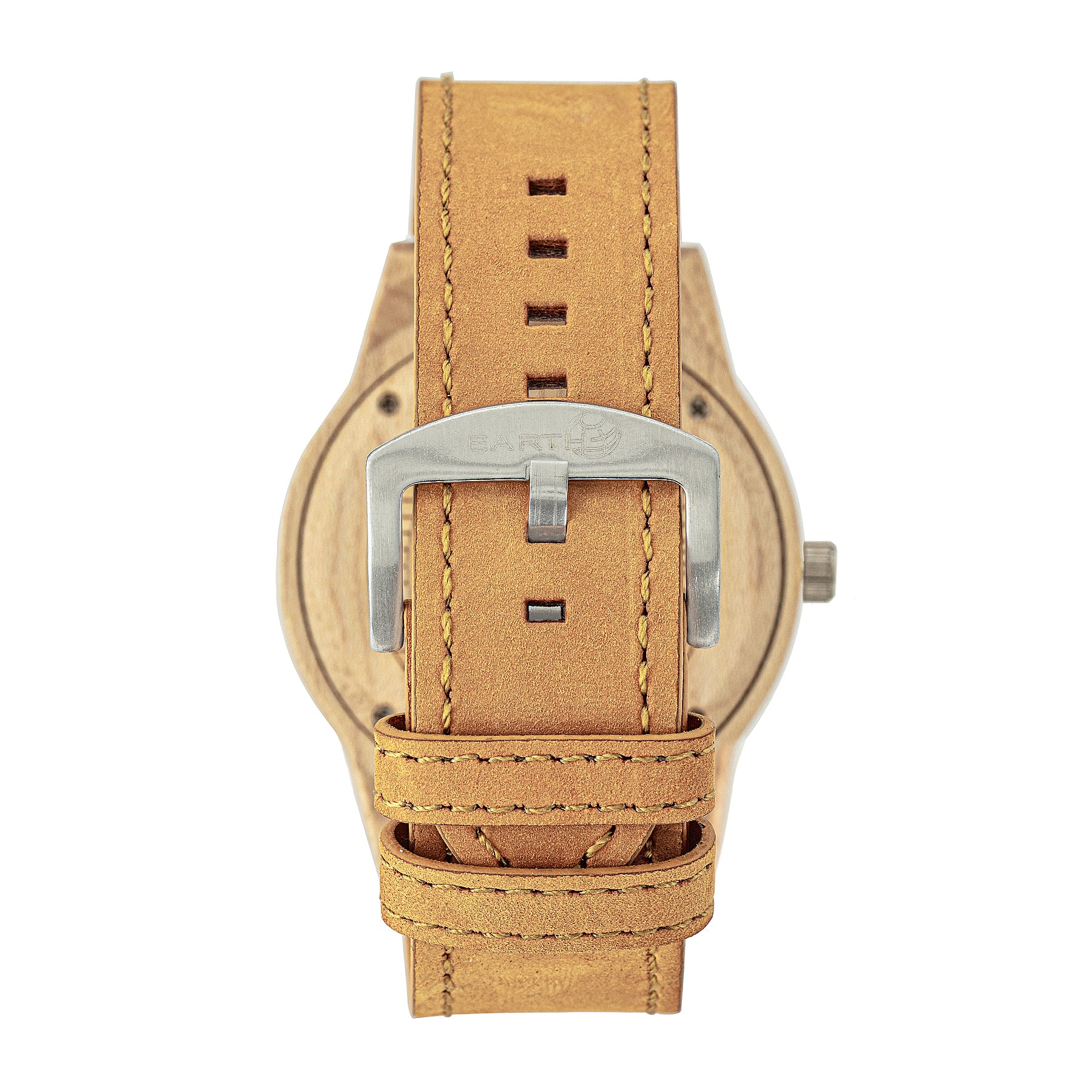 Earth Wood Hyperion Leather-Band Watch w/Day/Date - Khaki/Tan - ETHEW5901