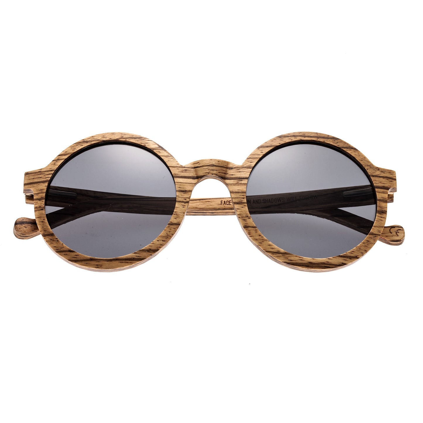 Earth Wood Canary Polarized Sunglasses - Zebrawood/Black - ESG040Z