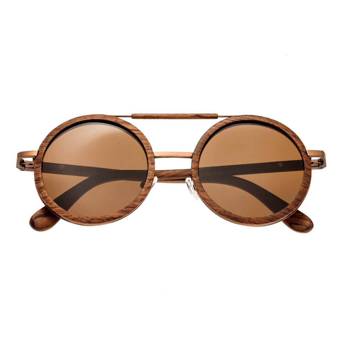 Earth Wood Bondi Polarized Sunglasses - Red Rosewood/Brown - ESG003R