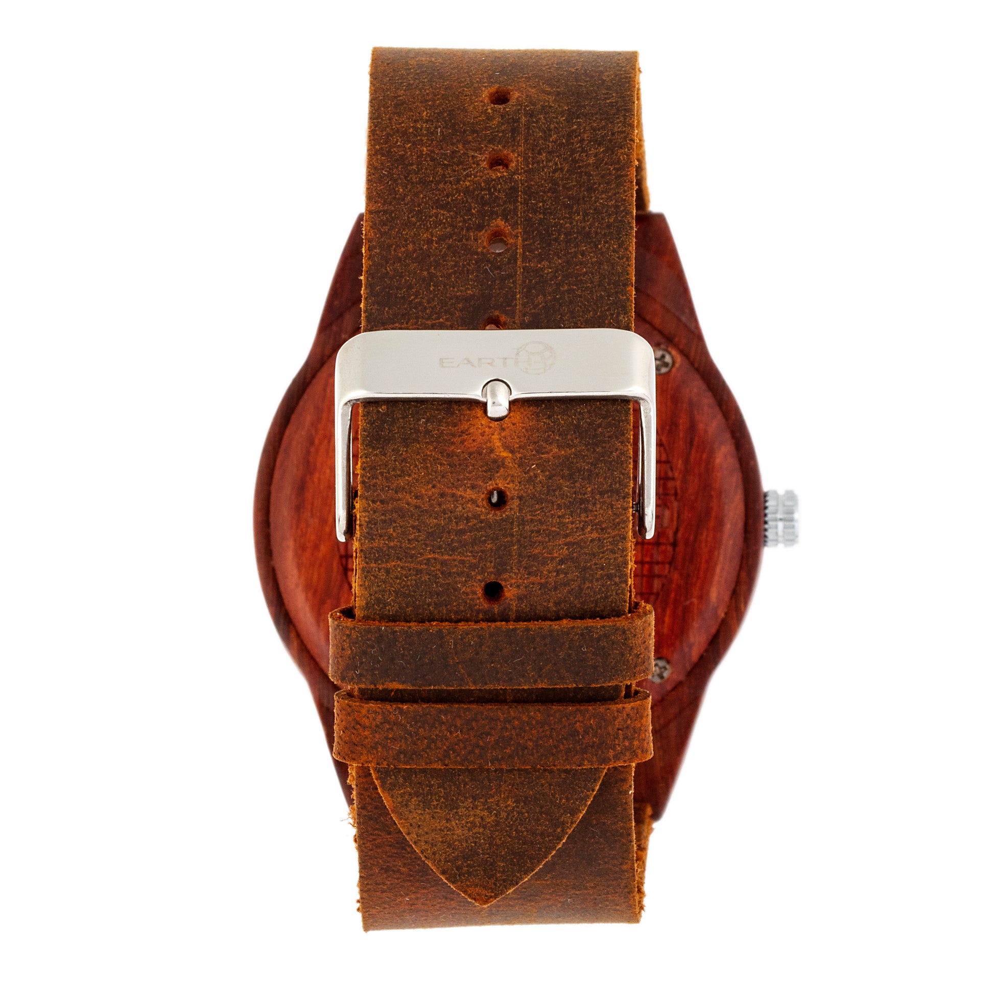 Earth Wood Aztec Leather-Band Watch - Red - ETHEW4103