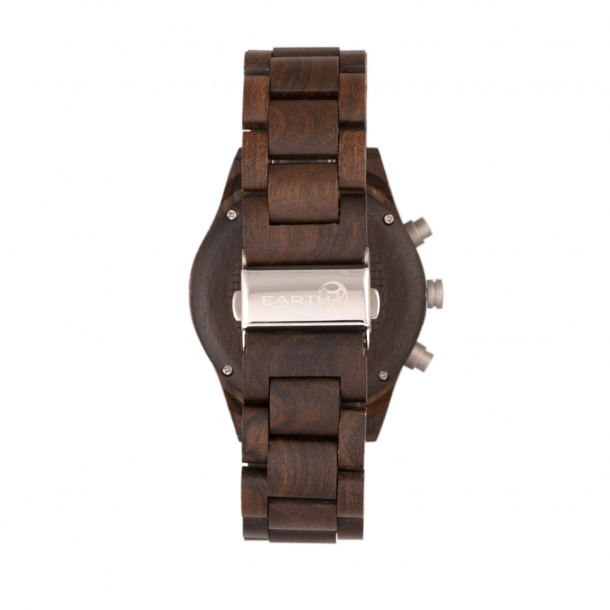 Earth Wood Castillo Bracelet Watch w/Date - Dark Brown - ETHEW5102