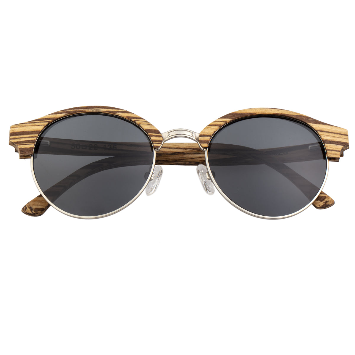 Earth Wood Misty Polarized Sunglasses - Zebrawood/Black  - ESG049ZS
