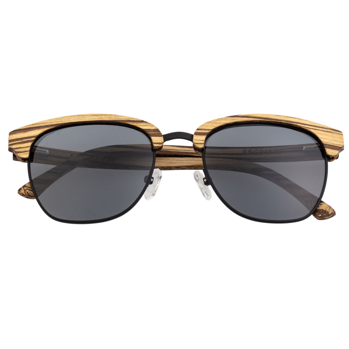 Earth Wood Sassel Polarized Sunglasses - Zebrawood/Black  - ESG045ZB