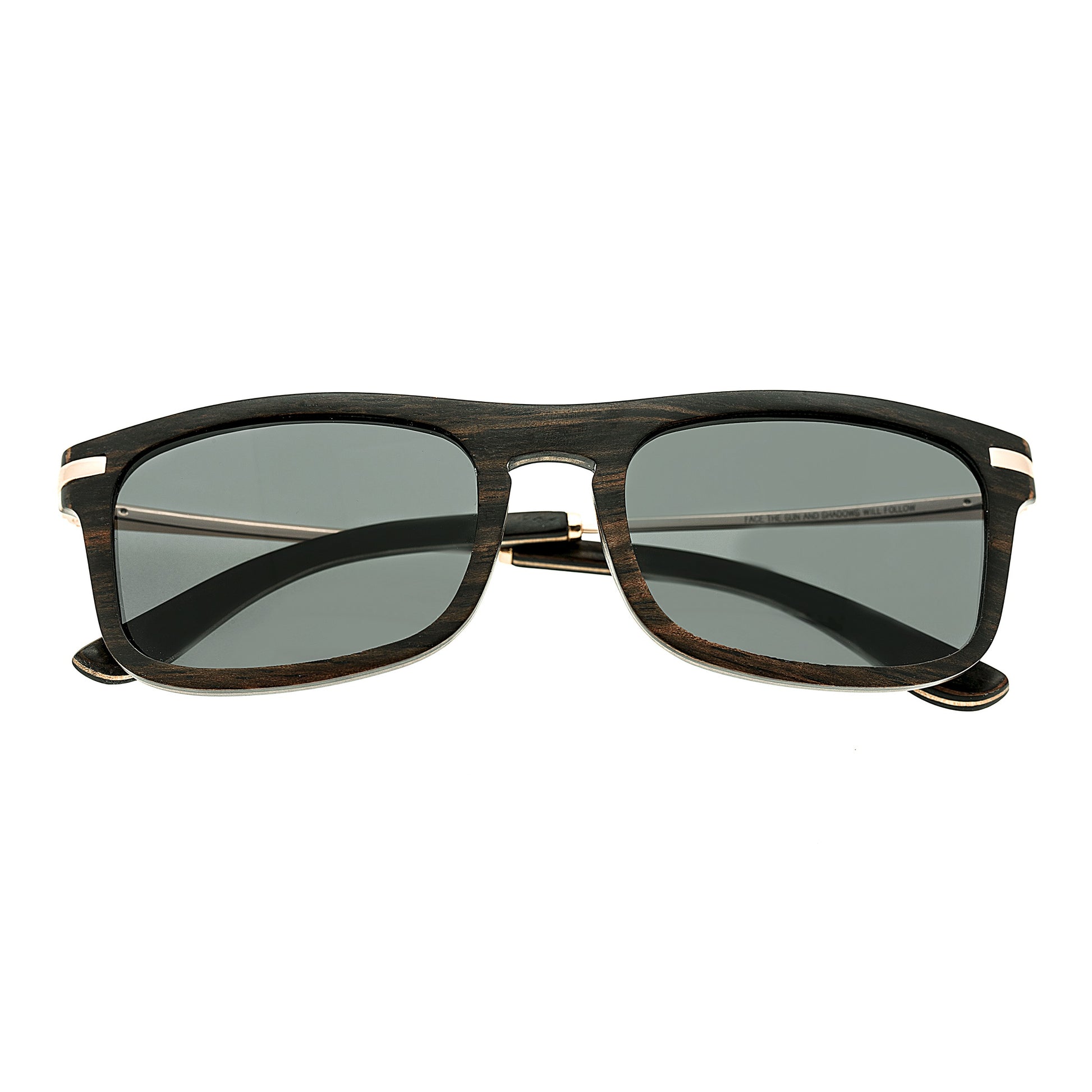Earth Wood Queensland Polarized Sunglasses - Espresso/Black - ESG011GR
