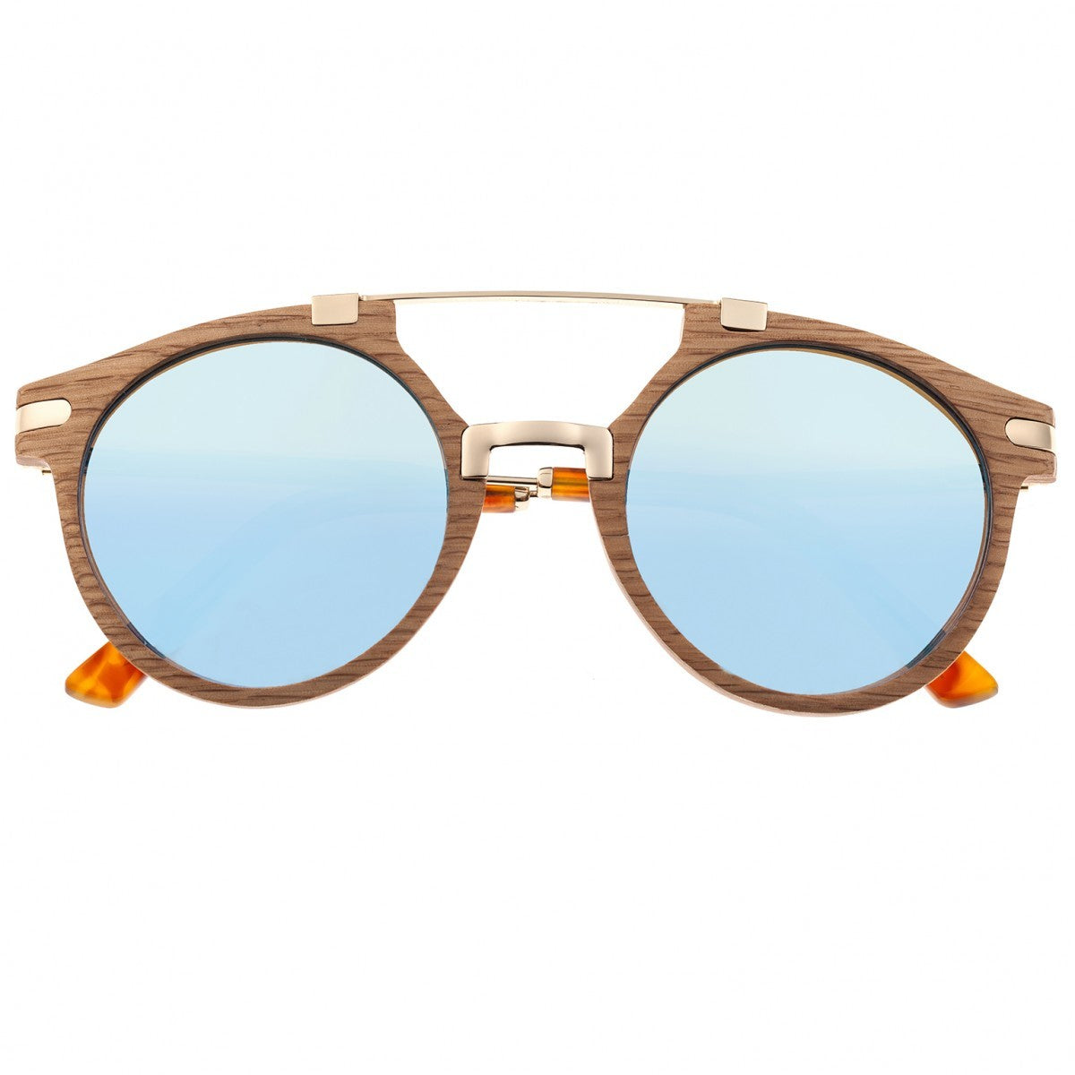 Earth Wood Petani Polarized Sunglasses - White Oak/Blue - ESG034WO
