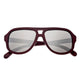 Earth Wood Cannon Polarized Sunglasses - Red Rosewood/Silver - ESG065R