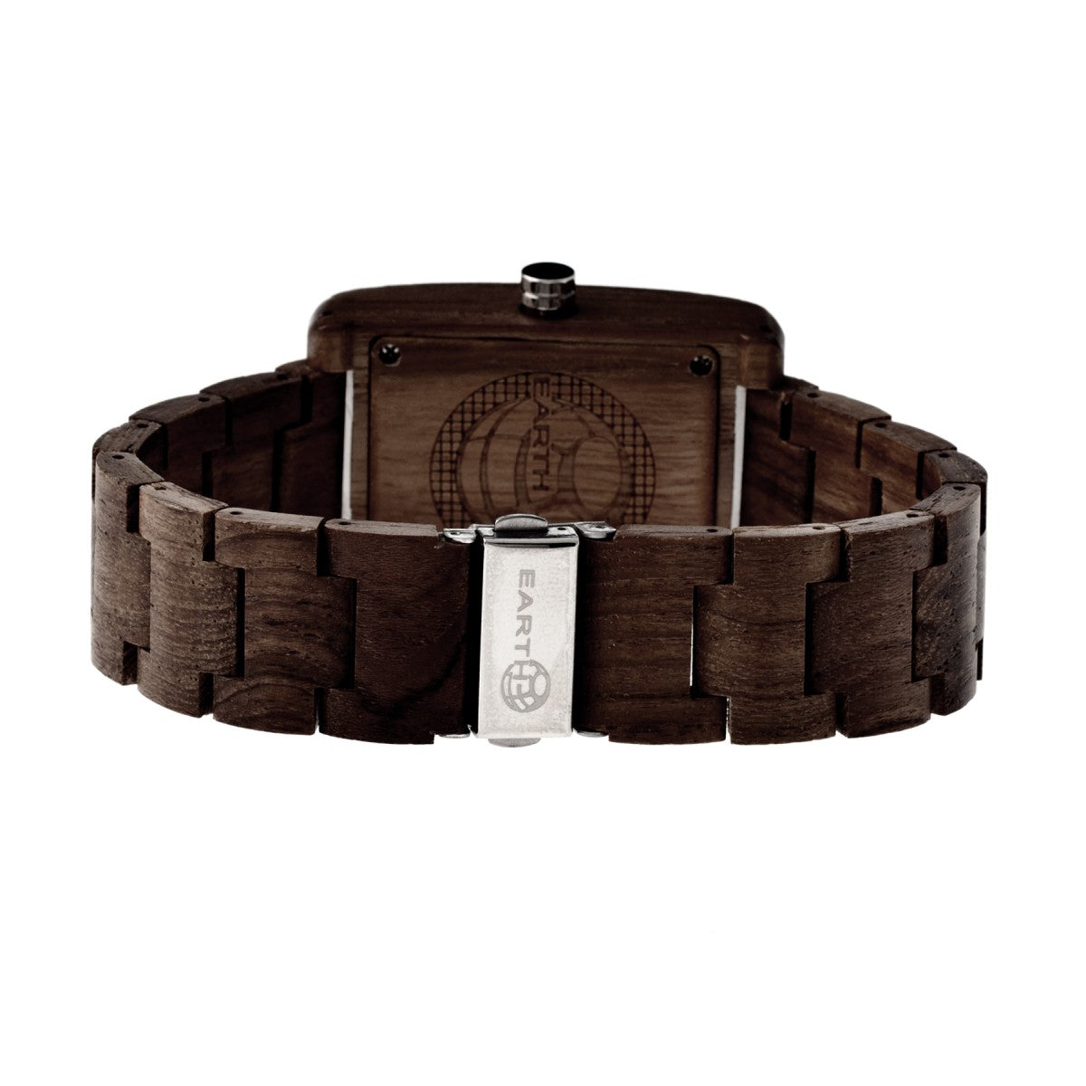 Earth Wood Trunk Bracelet Watch w/Date - Dark Brown - ETHEW2602