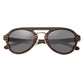 Earth Wood Cruz Polarized Sunglasses - Brown Stripe/Black - ESG023BK