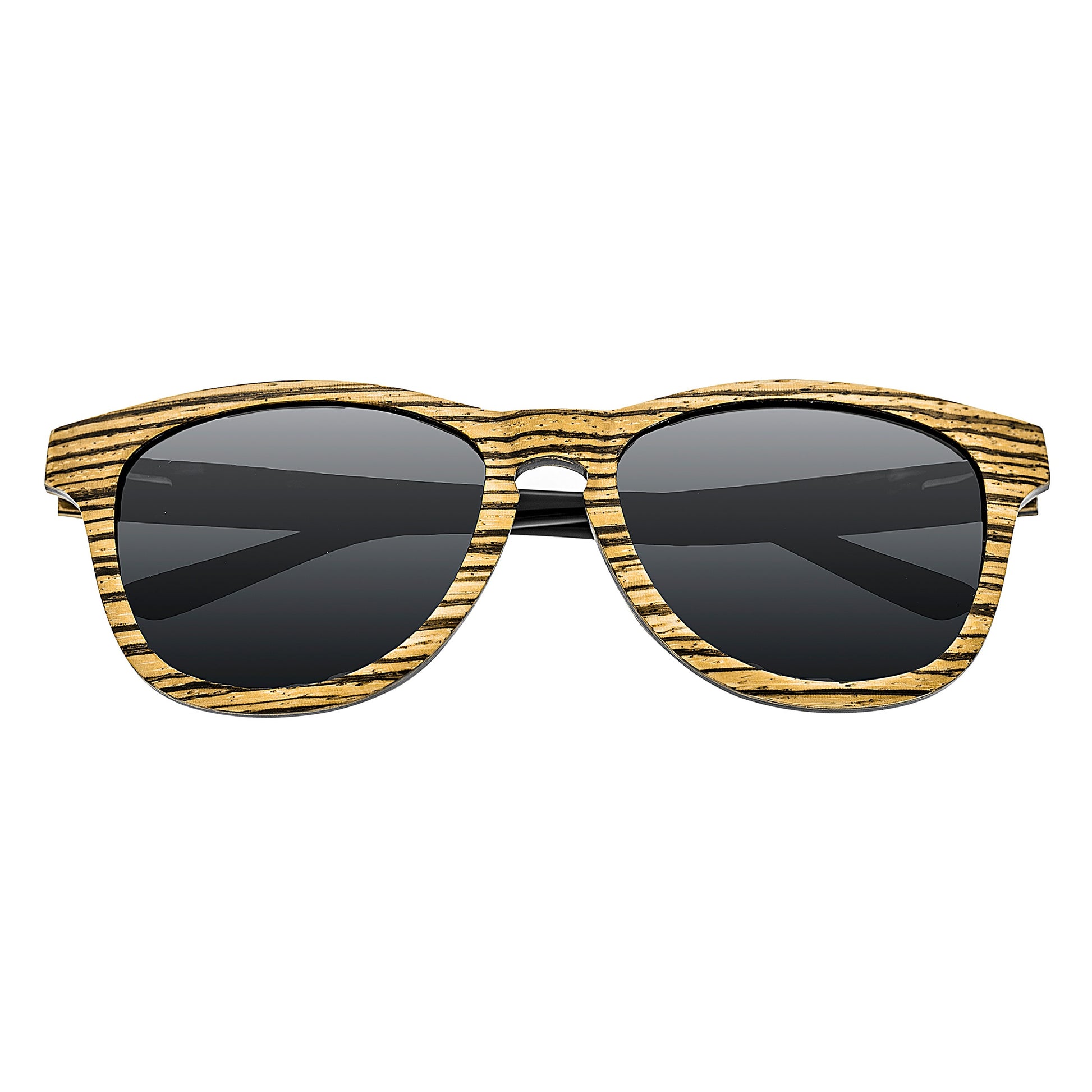 Earth Wood Cove Polarized Sunglasses - Zebrawood/Black - ESG010GR