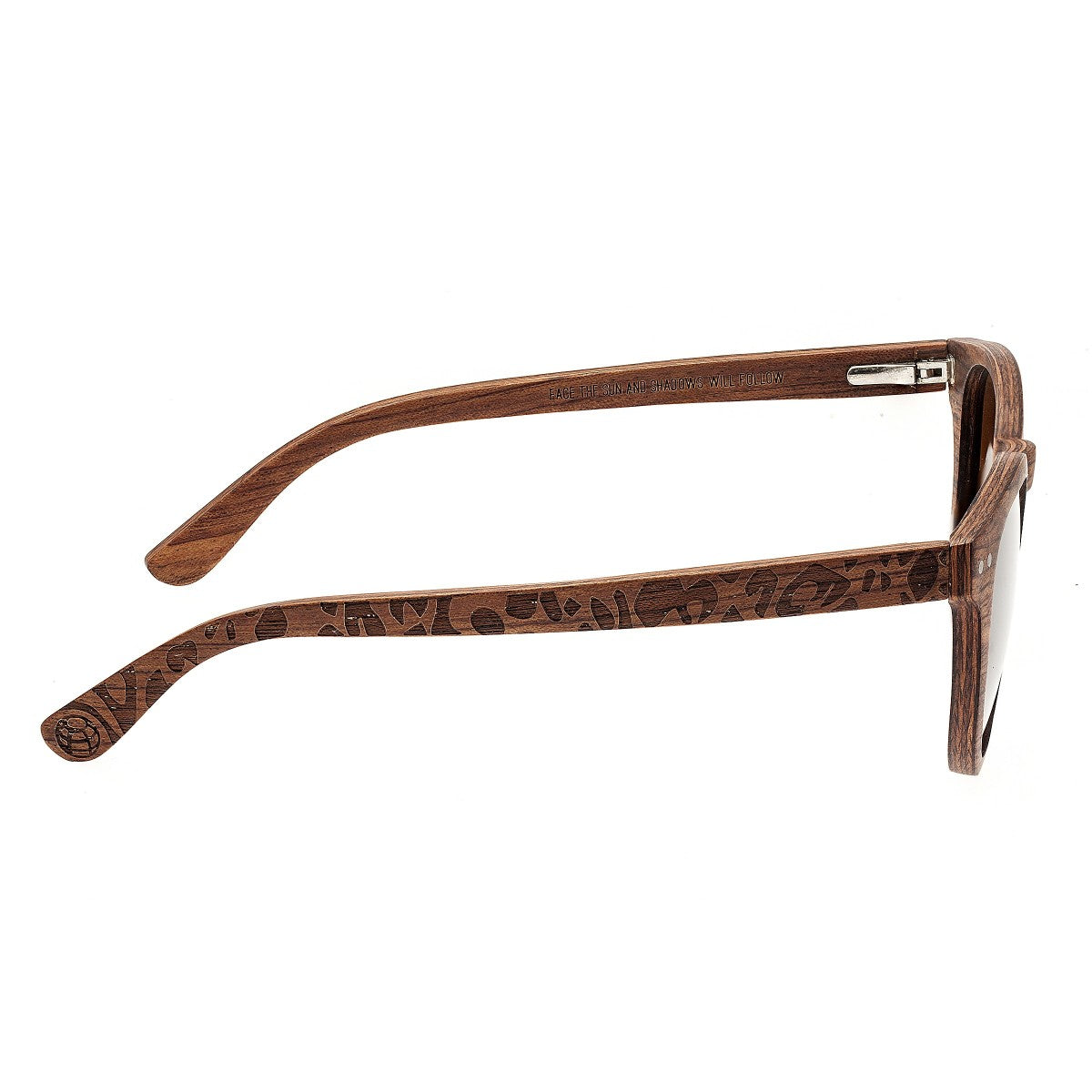 Earth Wood Copacabana Polarized Sunglasses - Red Rosewood/Brown - ESG020R