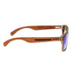 Earth Wood Piha Polarized Sunglasses - Red Rosewood/Blue - ESG006RE