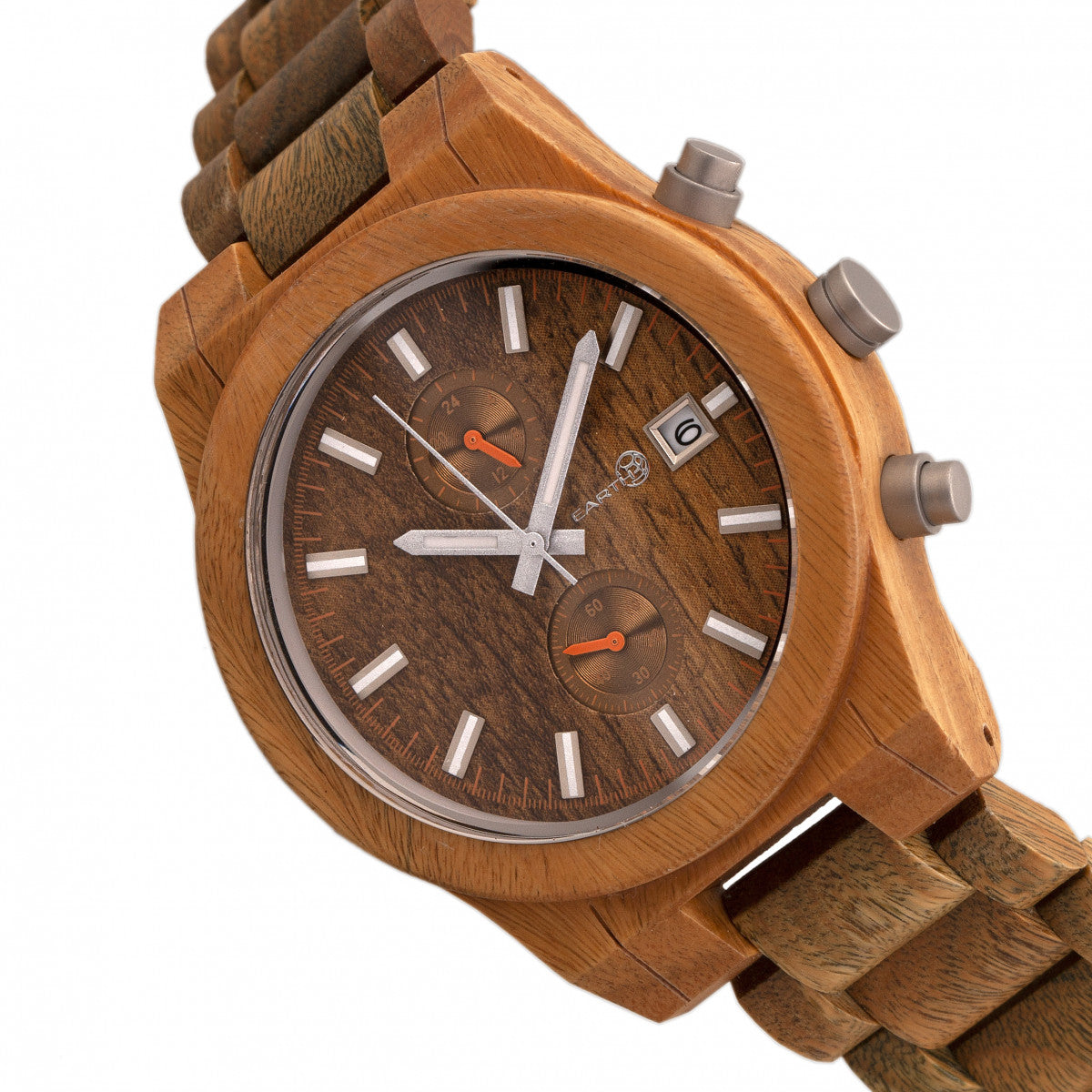 Earth Wood Castillo Bracelet Watch w/Date - Olive - ETHEW5104