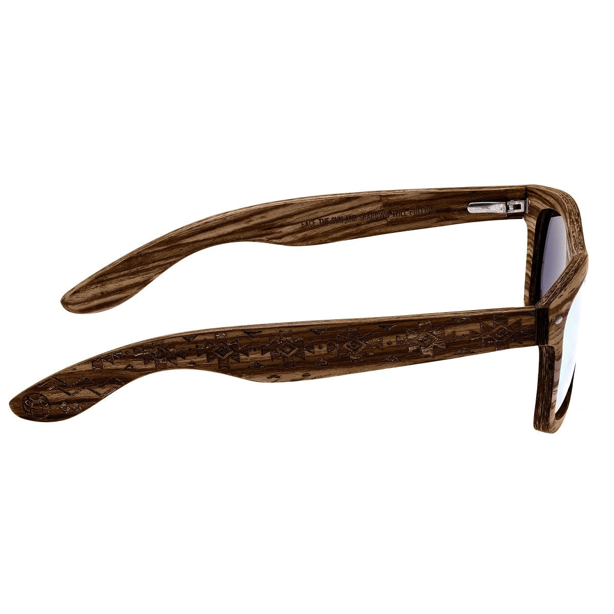 Earth Wood Maya Polarized Sunglasses - Ebony/Blue - ESG005E