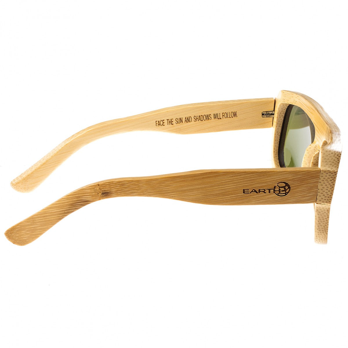 Earth Wood Daytona Polarized Sunglasses - Khaki/Blue - ESG025B