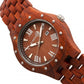 Earth Wood Inyo Bracelet Watch w/Date - Red - ETHEW3203