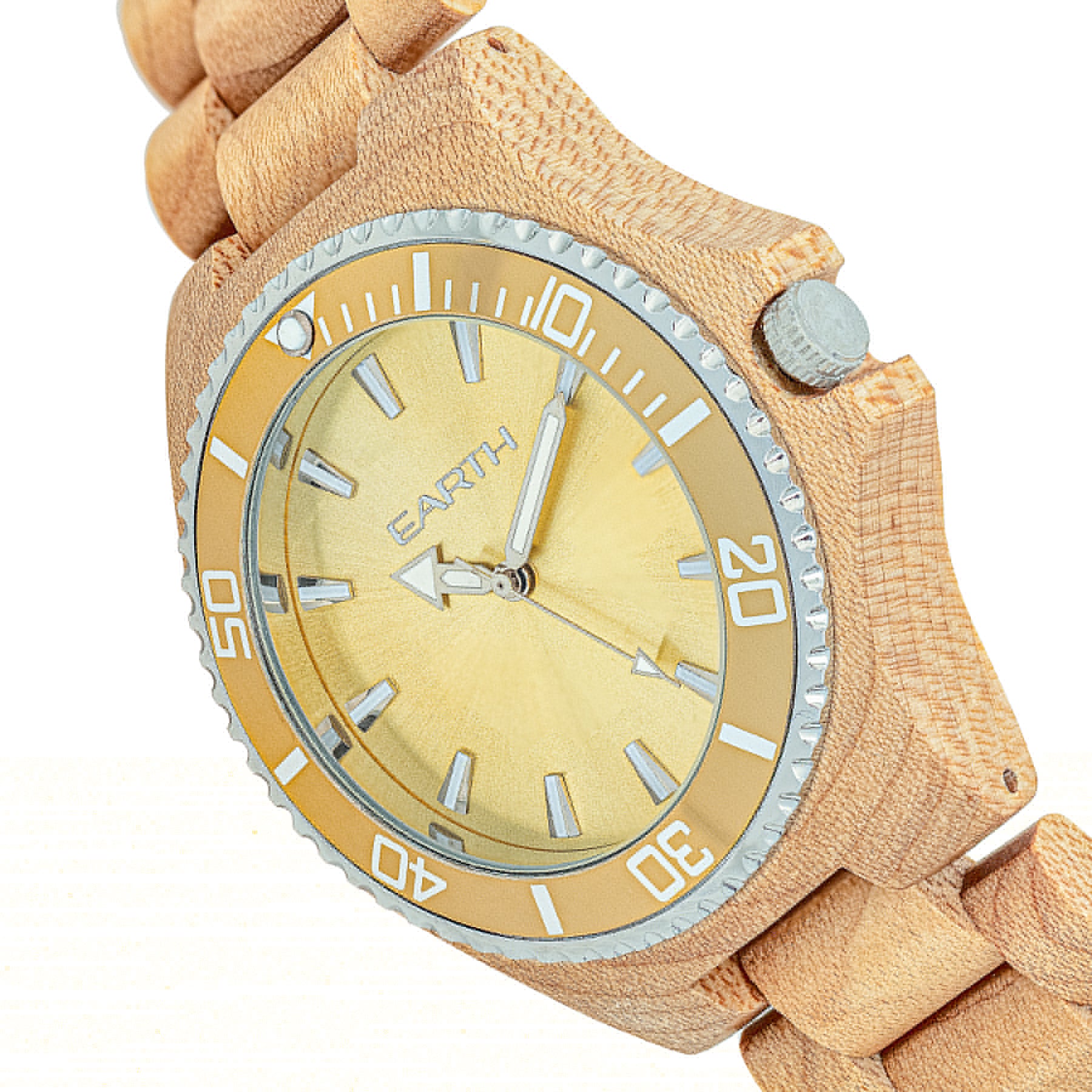 Earth Wood Centurion Bracelet Watch - Khaki/Tan  - ETHEW6001