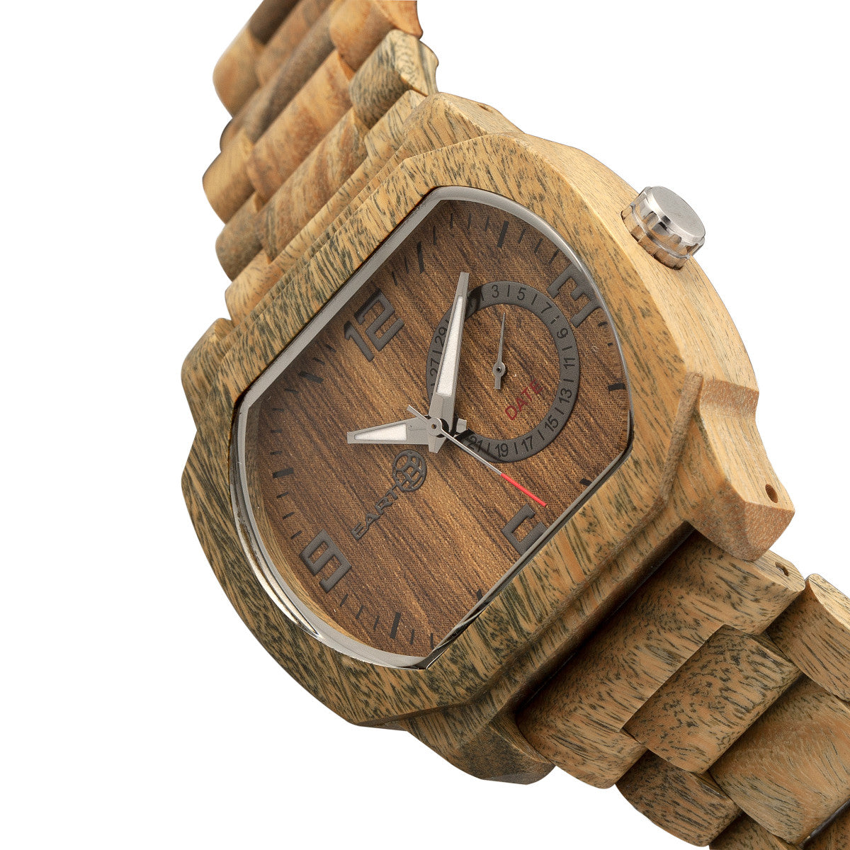 Earth Wood Scaly Bracelet Watch w/Date - Olive - ETHEW2104