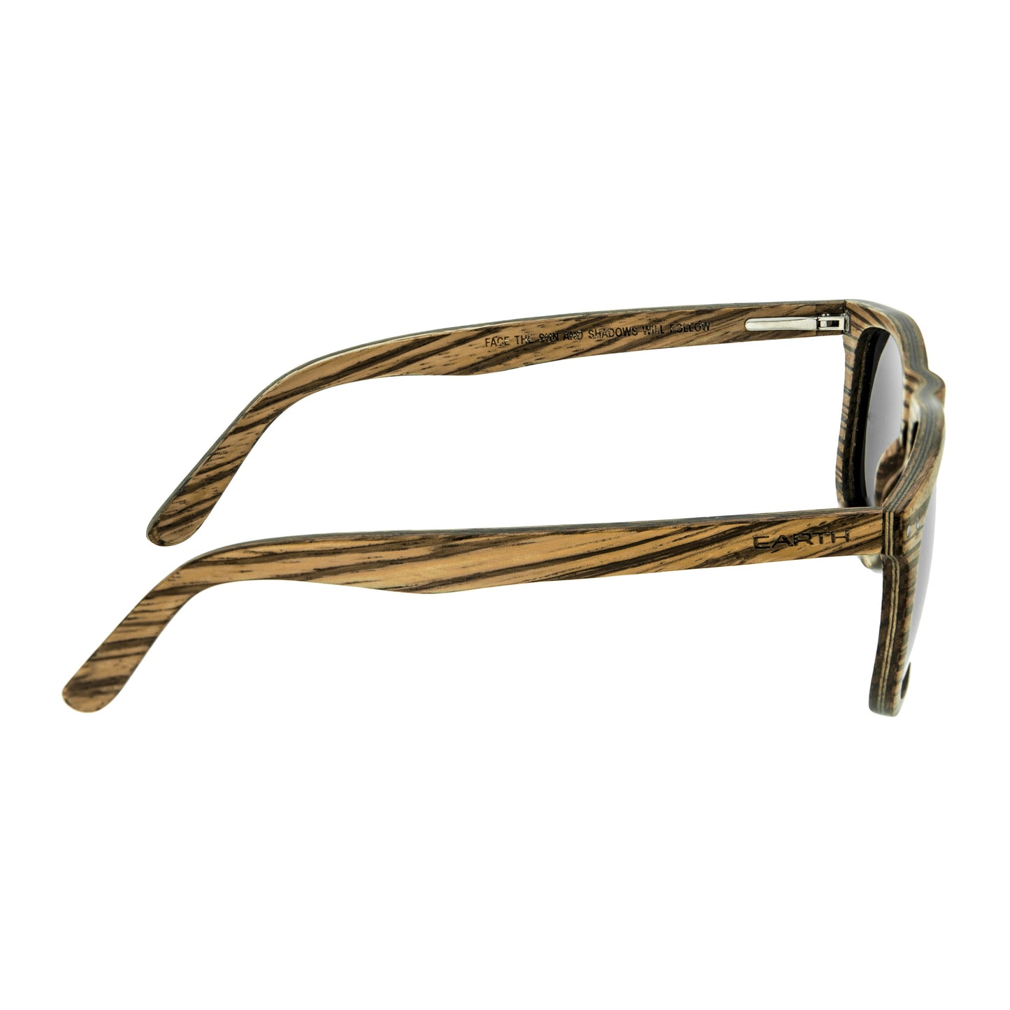 Earth Wood Pacific Polarized Sunglasses - Zebrawood/Grey - ESG008SL