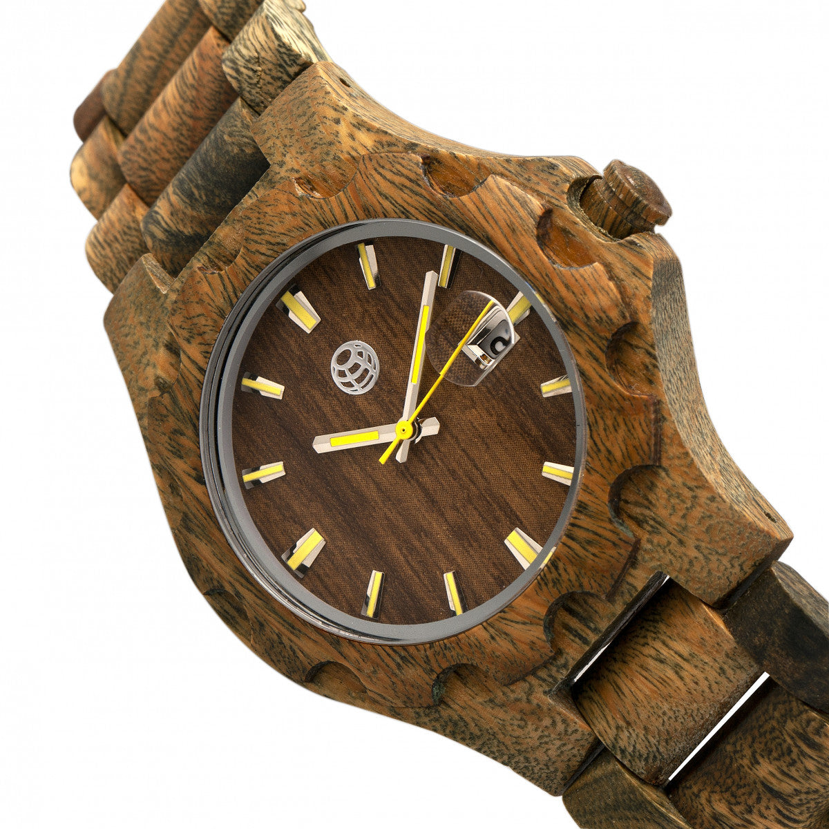 Earth Wood Gila Bracelet Watch w/Magnified Date - Olive - ETHEW3304