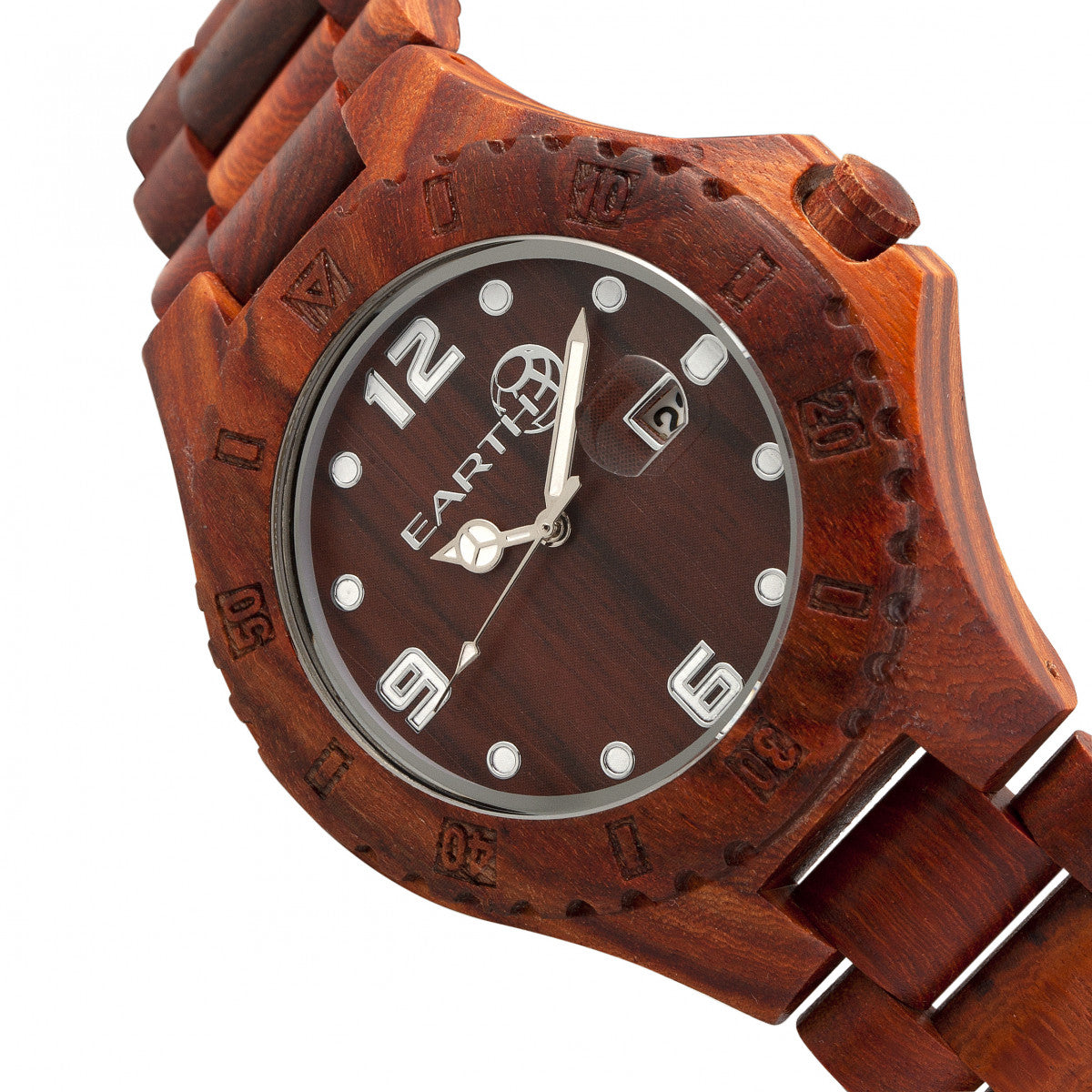 Earth Wood Raywood Bracelet Watch w/Date - Red - ETHEW1703