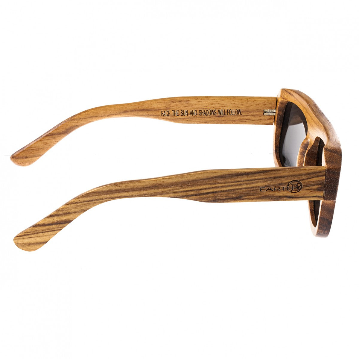 Earth Wood Daytona Polarized Sunglasses - Zebrawood/Silver - ESG025Z
