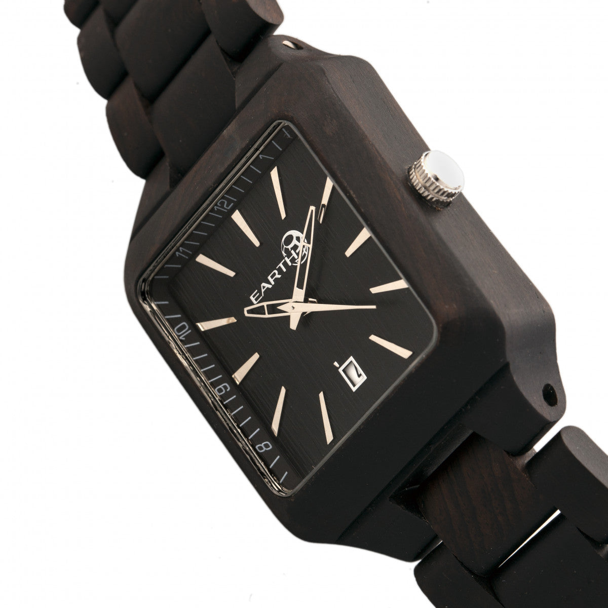 Earth Wood Arapaho Bracelet Watch w/Date - Dark Brown - ETHEW3602