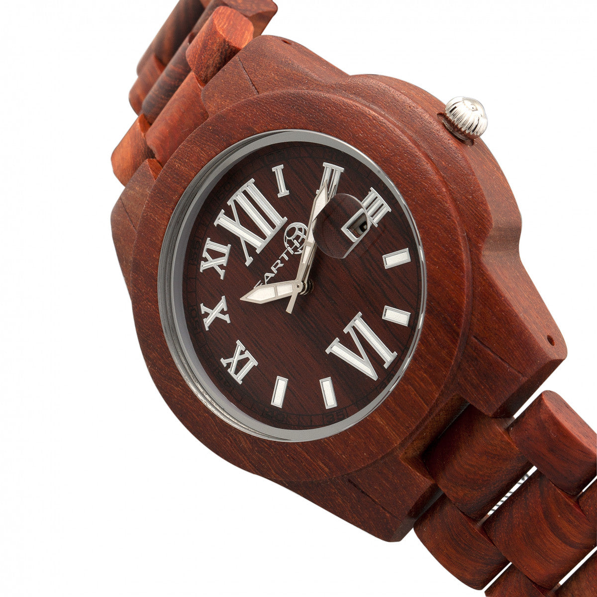 Earth Wood Heartwood Bracelet Watch w/Date - Red - ETHEW1503