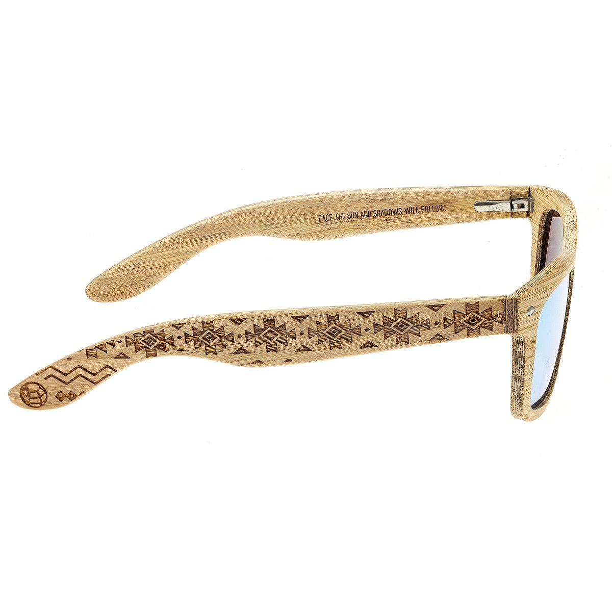Earth Wood Maya Polarized Sunglasses - Bamboo/Yellow - ESG005B