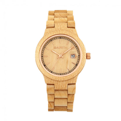 Earth Wood Biscayne Bracelet Watch w/Date