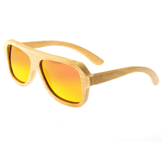 Earth Wood Siesta Polarized Sunglasses - Khaki/Red - ESG067B
