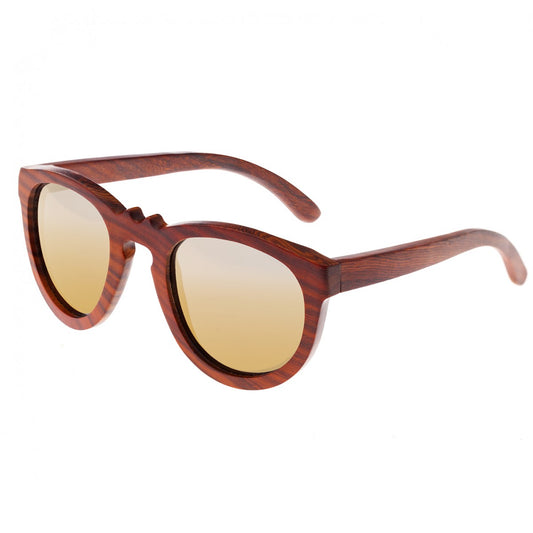 Earth Wood Venice Polarized Sunglasses - Red Rosewood/Gold - ESG018R