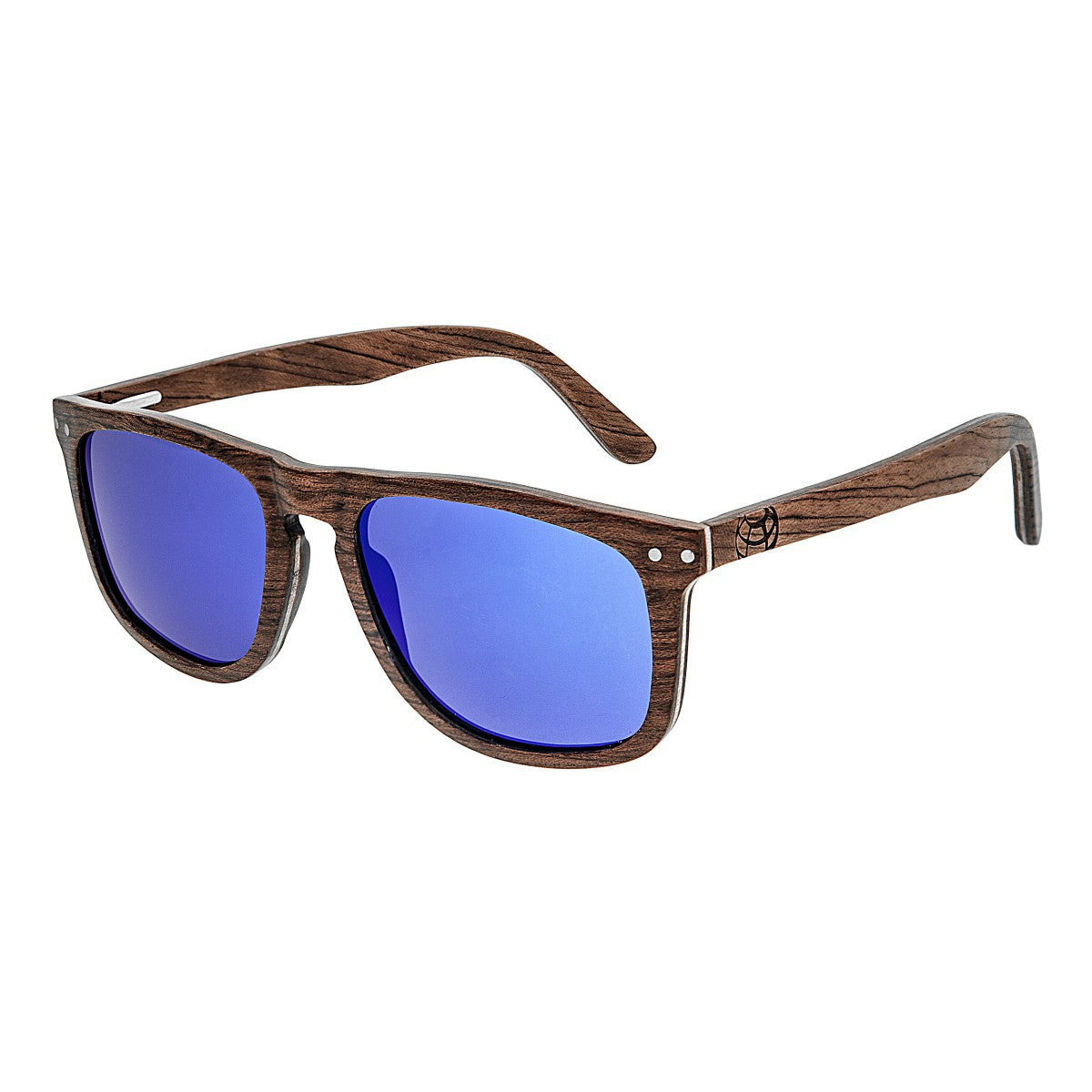 Earth Wood Pacific Polarized Sunglasses - Brown/Blue - ESG008BL