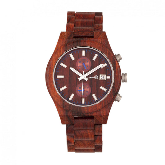 Earth Wood Castillo Bracelet Watch w/Date - Red - ETHEW5103