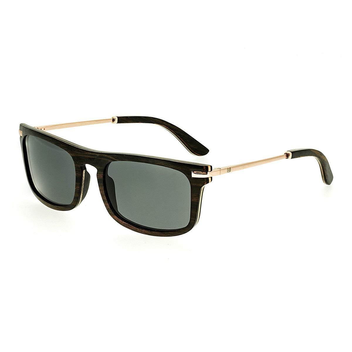 Earth Wood Queensland Unisex Sunglasses Brown Frame Blue Lens